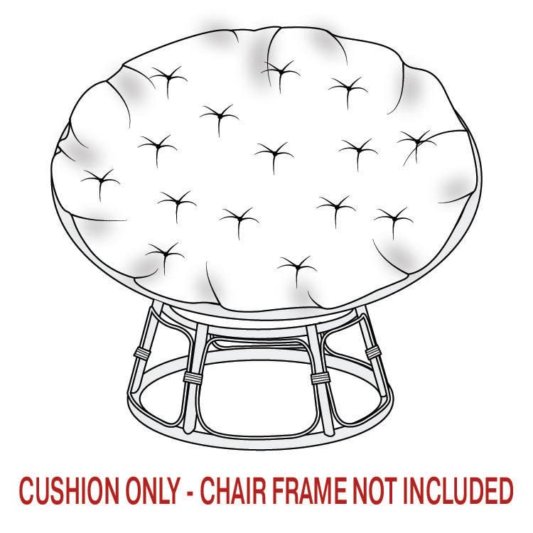 Tufted Papasan Cushion (Red / 44 in x 44 in x 4 in)