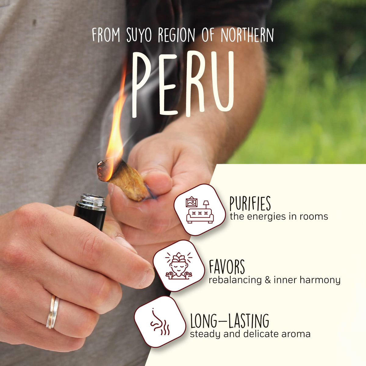 Palo Santo Incense Sticks for Meditation and Stress Relief (8 Sticks)