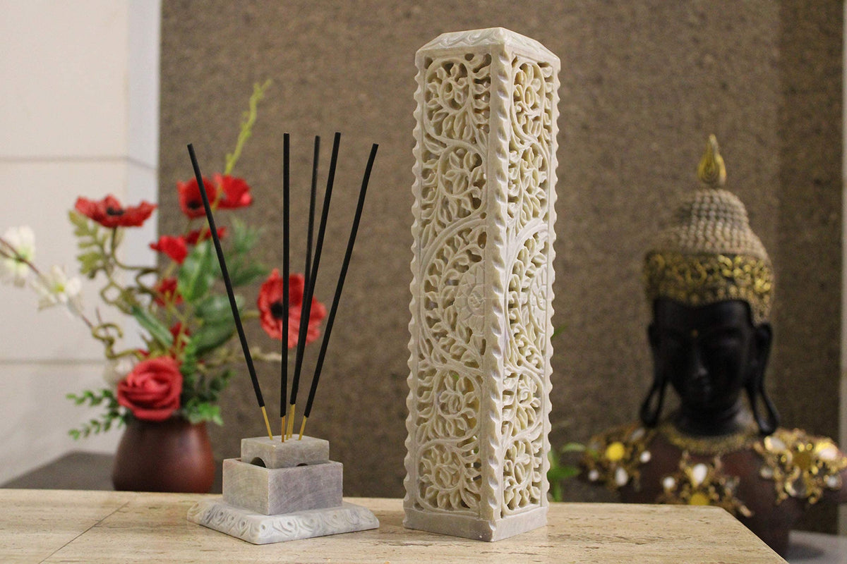 Handmade Marble Soapstone Incense Stick Burner