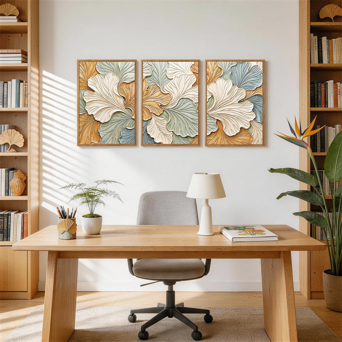 3D Textured Ginkgo Leaf Framed Wall Art (3d Ginkgo Leaf)