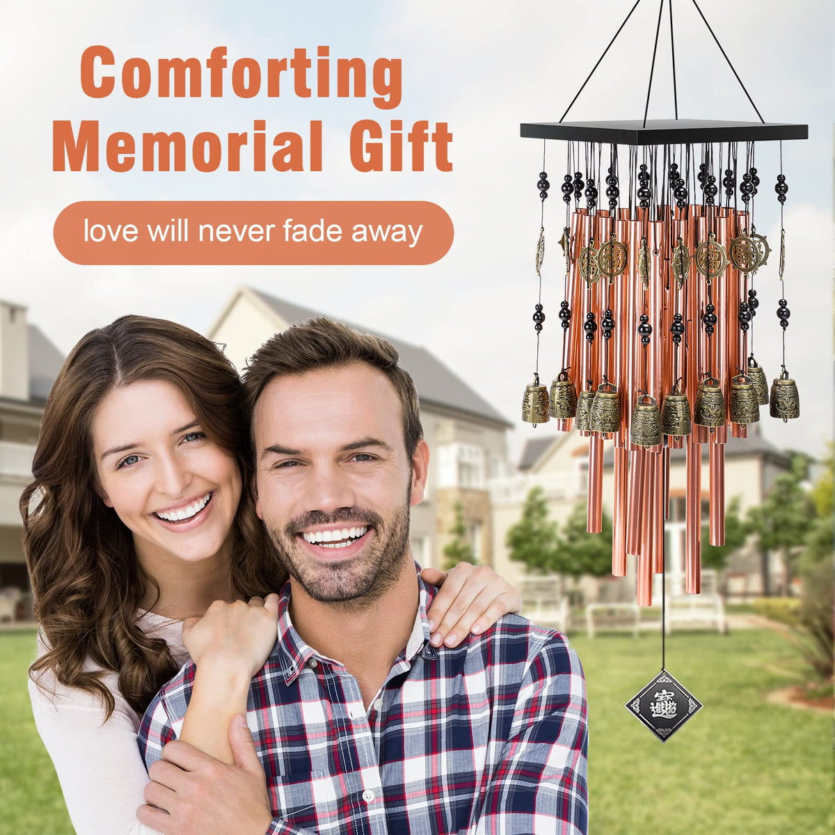 30" Metal Memorial Wind Chimes (30" 28Tubes)