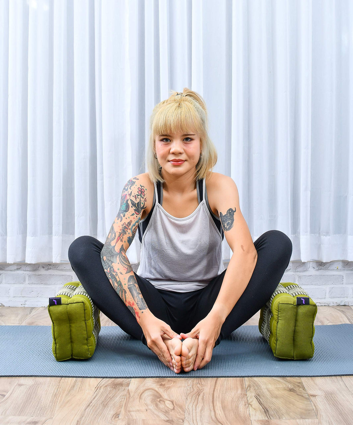 Yoga Block Cushion 14 x 7 x 4.5 inches (Sf17 - Green)
