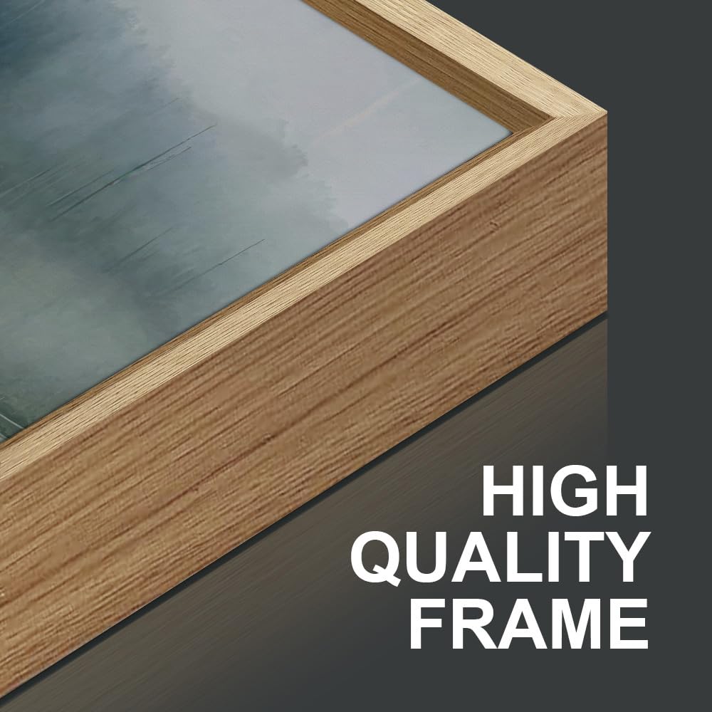 Large Abstract Nature Framed Canvas Wall Art (Abstract Nature / 24"L x 16"W)