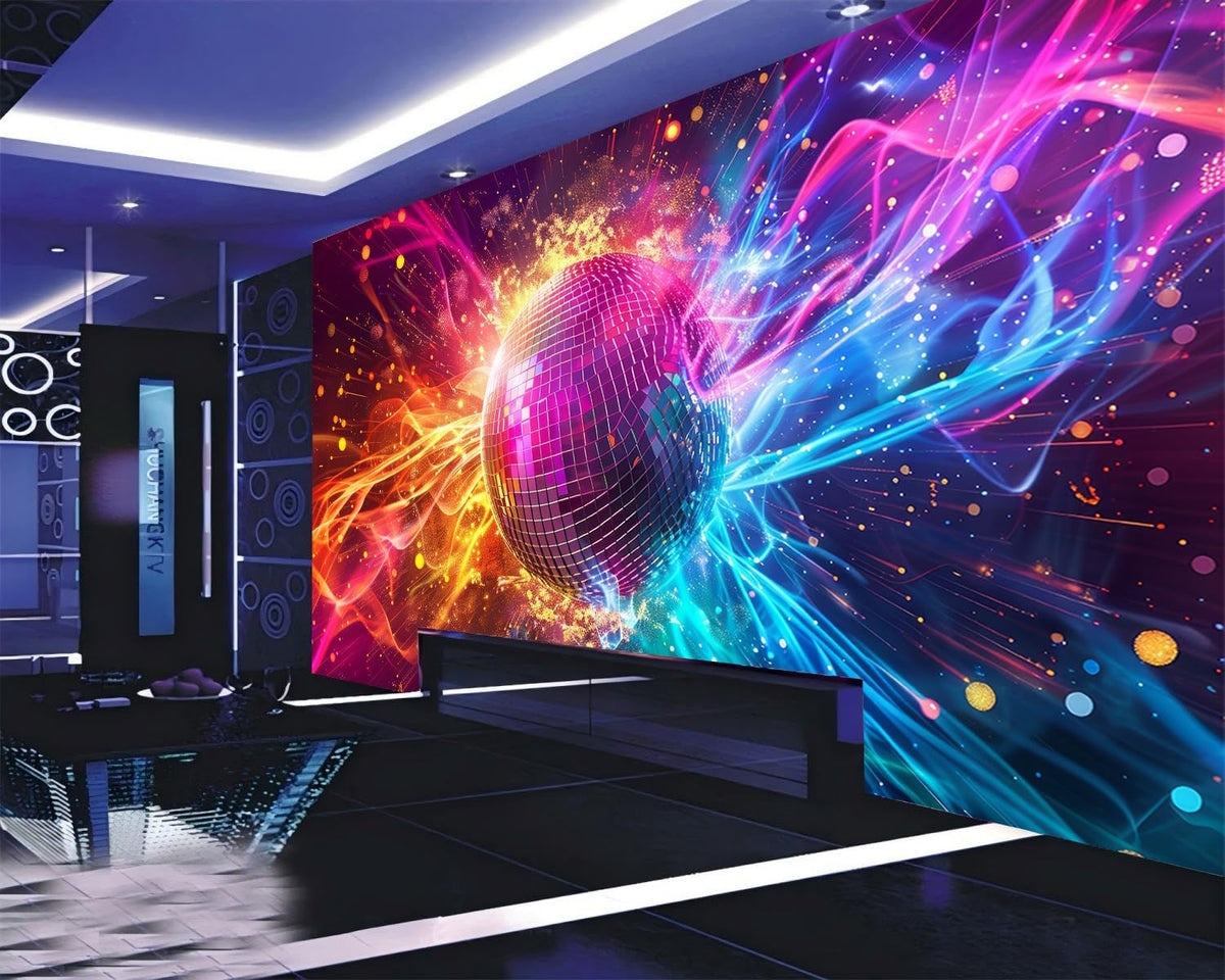 Peel and Stick Wall Mural Wallpaper Night Club 157"×108" Decor K02 (K02 / 157" x 108")