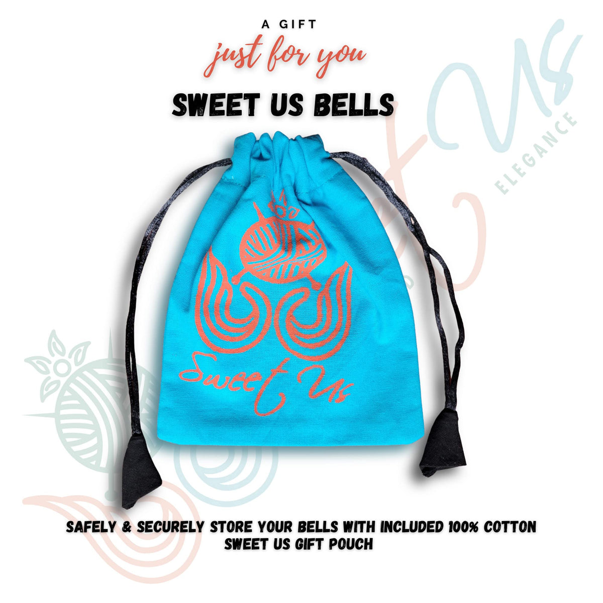 Solid Sturdy Polished Brass Hand Bell and Pouch Bundle (4.5-in High / Polished Brass)