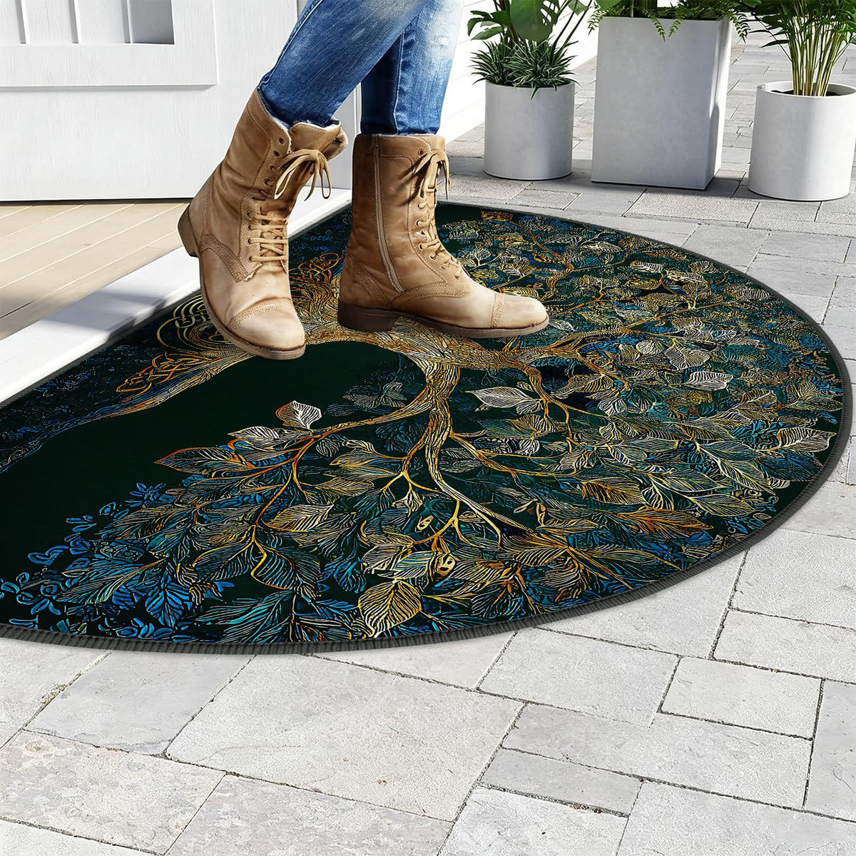 Semicircular Entrance Door Mat 24" x 36" (#34 / 2' x 3' (Semicircular))