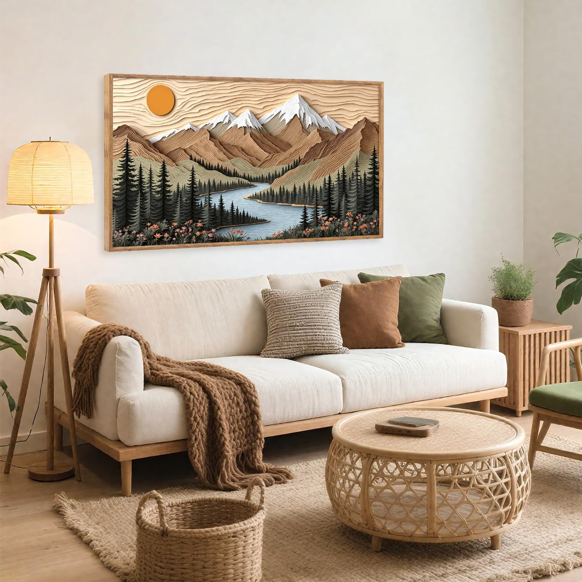 Mountain Framed Wall Art (Mountain B / 40"L x 20"W)