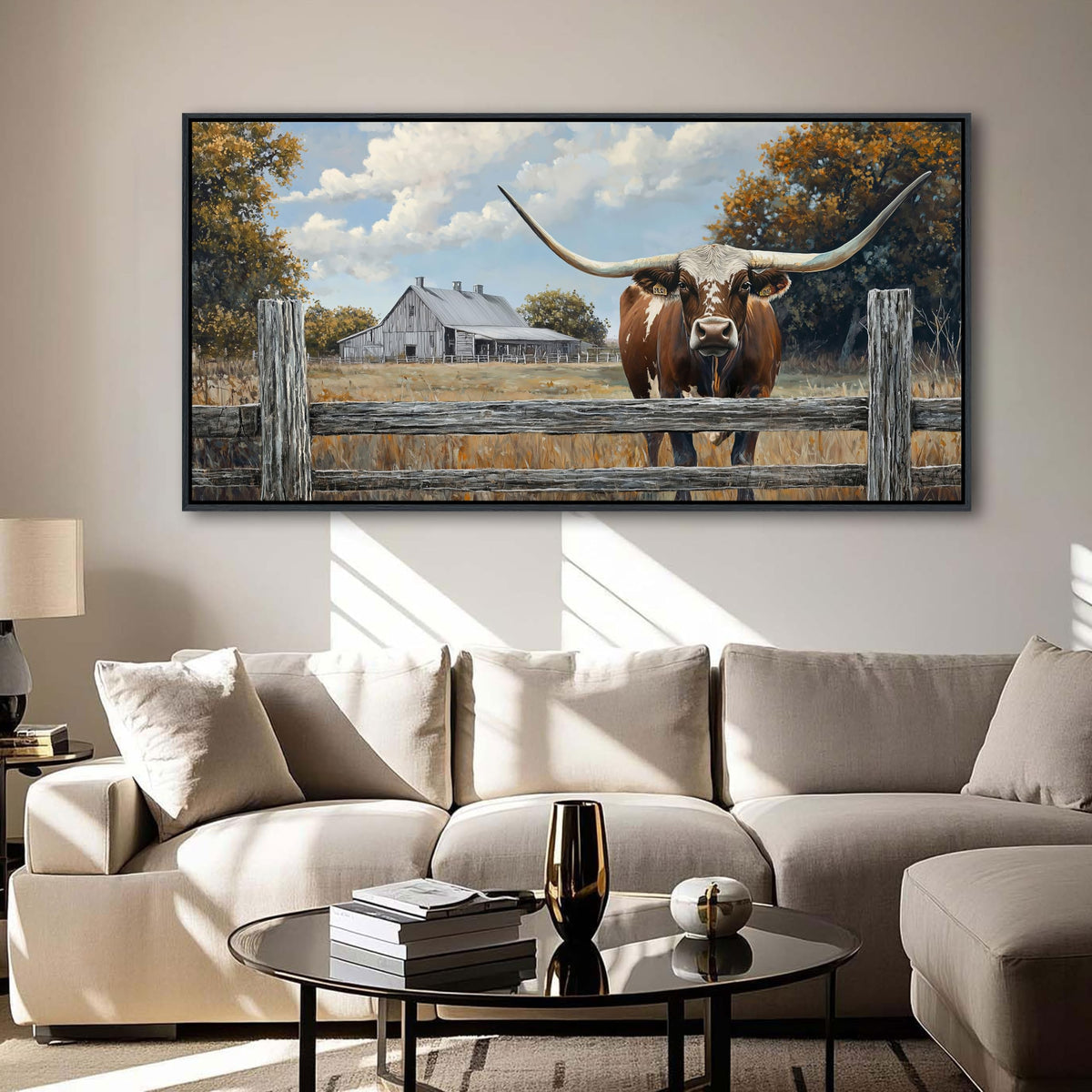 Rustic Wall Decor Poster 48x24 Inches (Brown-1 / 48"L x 24"W)