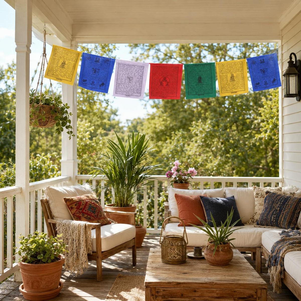 Tibetan Prayer Flags Outdoor (Medium (9.50 Inches X 8.25 Inches))