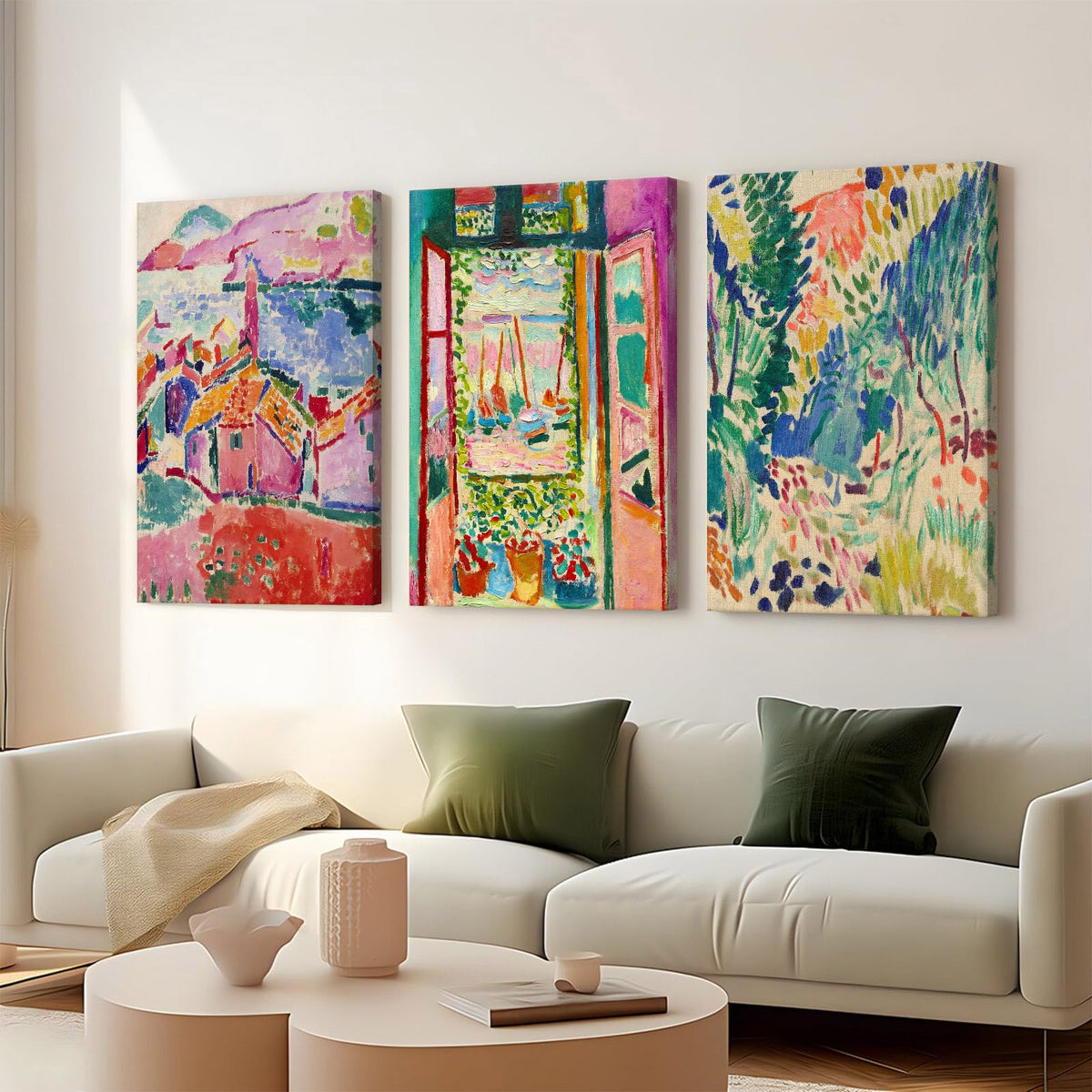 Henri Matisse Wall Art Prints Aesthetic Canvas Matisse Wall Decor Painting Colorful Matisse Wall Art Poster Boho Abstract Matisse Picture Artwork for Bedroom Living Room 16x24x3 Inch Ready to Hang (Wrapped Canvas / Henri Matisse Prints / 24"L x 16"W)