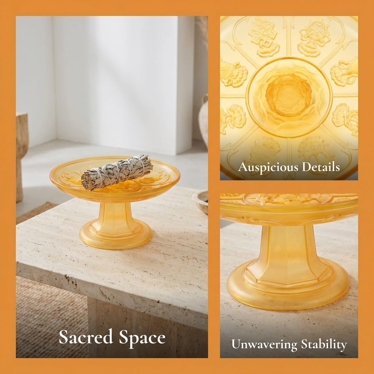 Buddhist Fruit Plate (18.00X18.00X9.00CM)