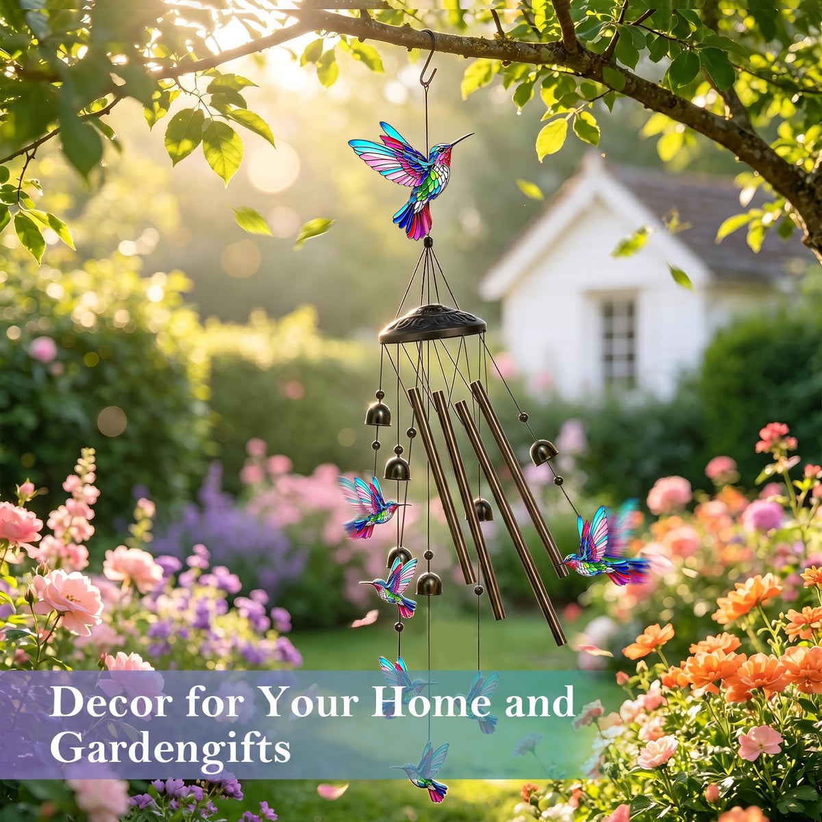 36''Hummingbird Wind Chimes for Outside