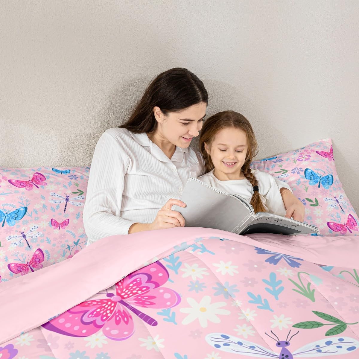 Butterfly Kids Comforter Set Toddler Size for Kids Boys Girls (Multi 811 / Toddler)