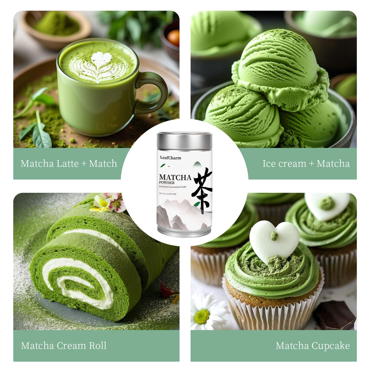 Ceremonial Grade Matcha Green Tea Powder 3.52 OZ (3.53oz)