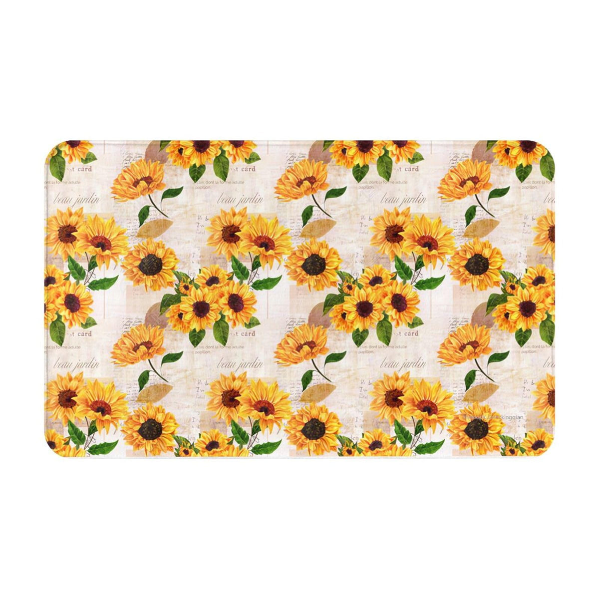 Sunflowers Bath Mat Non (1'8" x 2'8" (Rectangular) / Sunflowers)