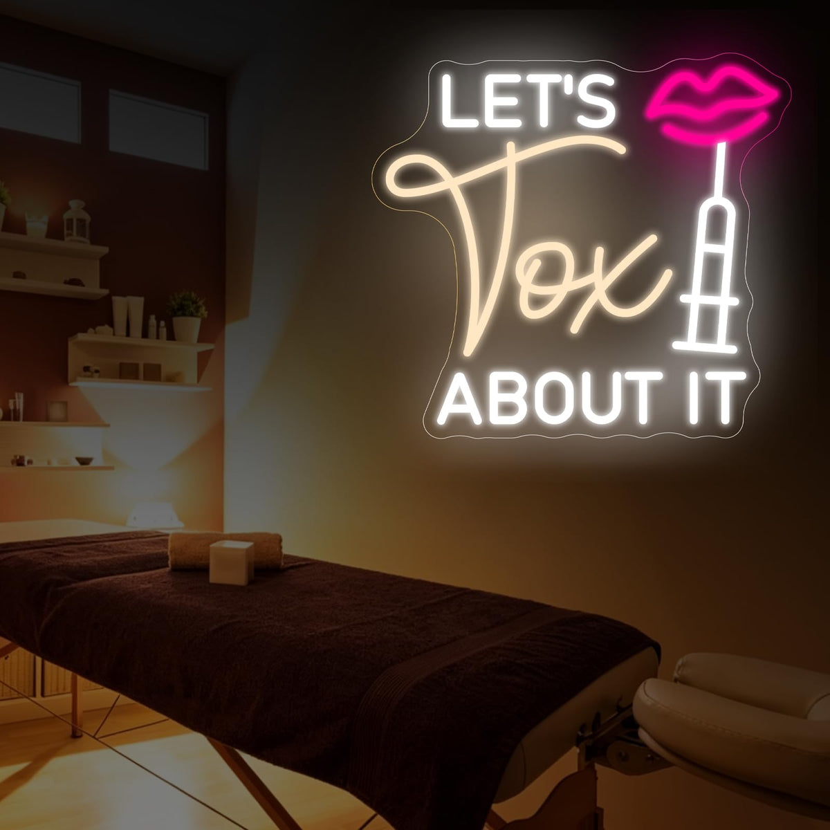 Let's Tox about it Neon Sign Botox LED Light Injector Spa Studio Decor (Tox-2)