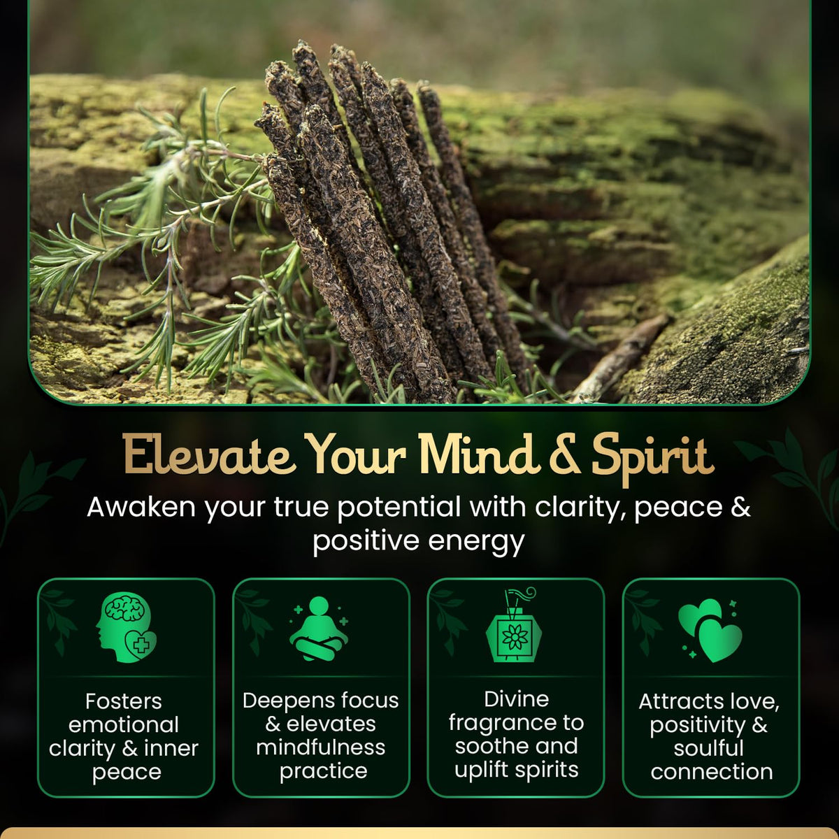Natural Rue Rosemary Frankincense Incense