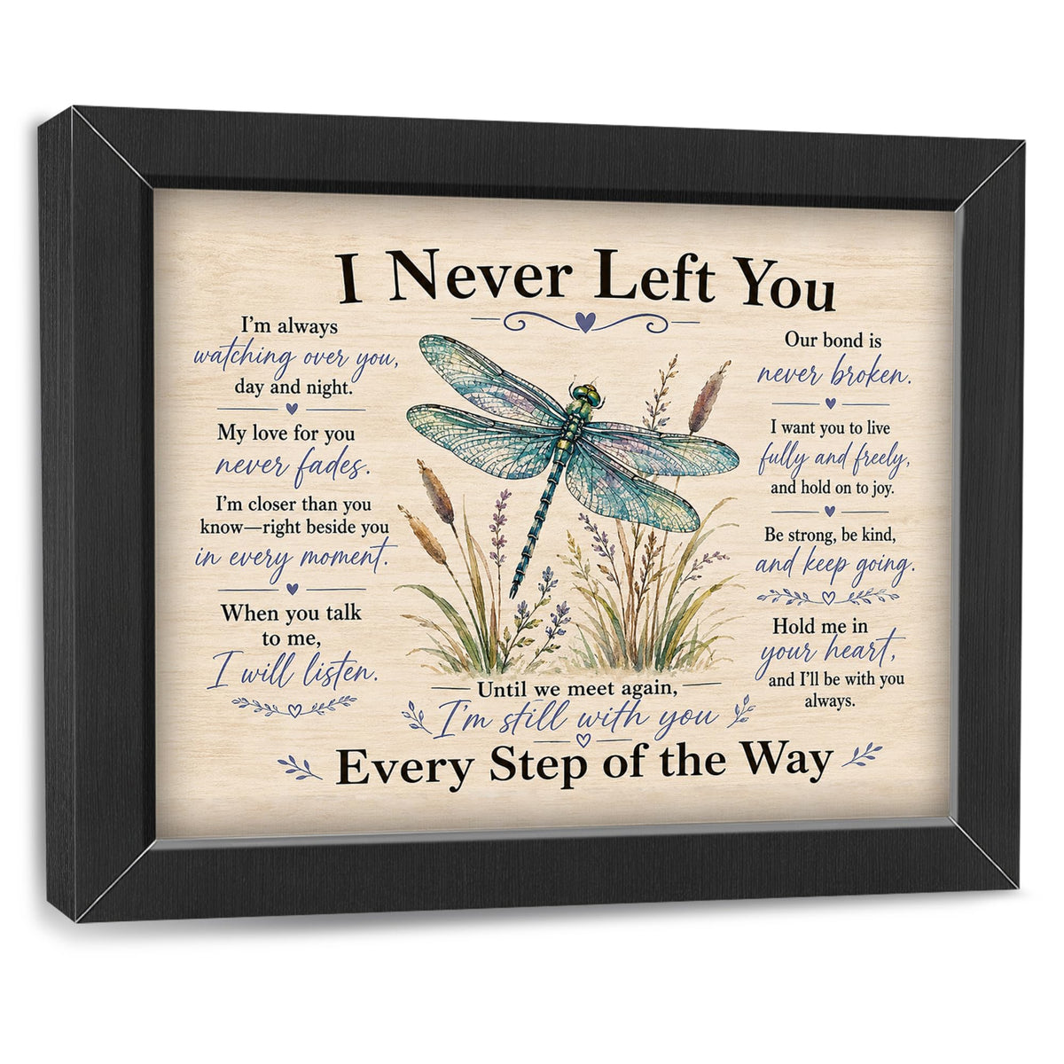 Rustic Dragonfly Memorial Decor Wall Art (Wall Art Framed 63 / 24"L x 16"W)