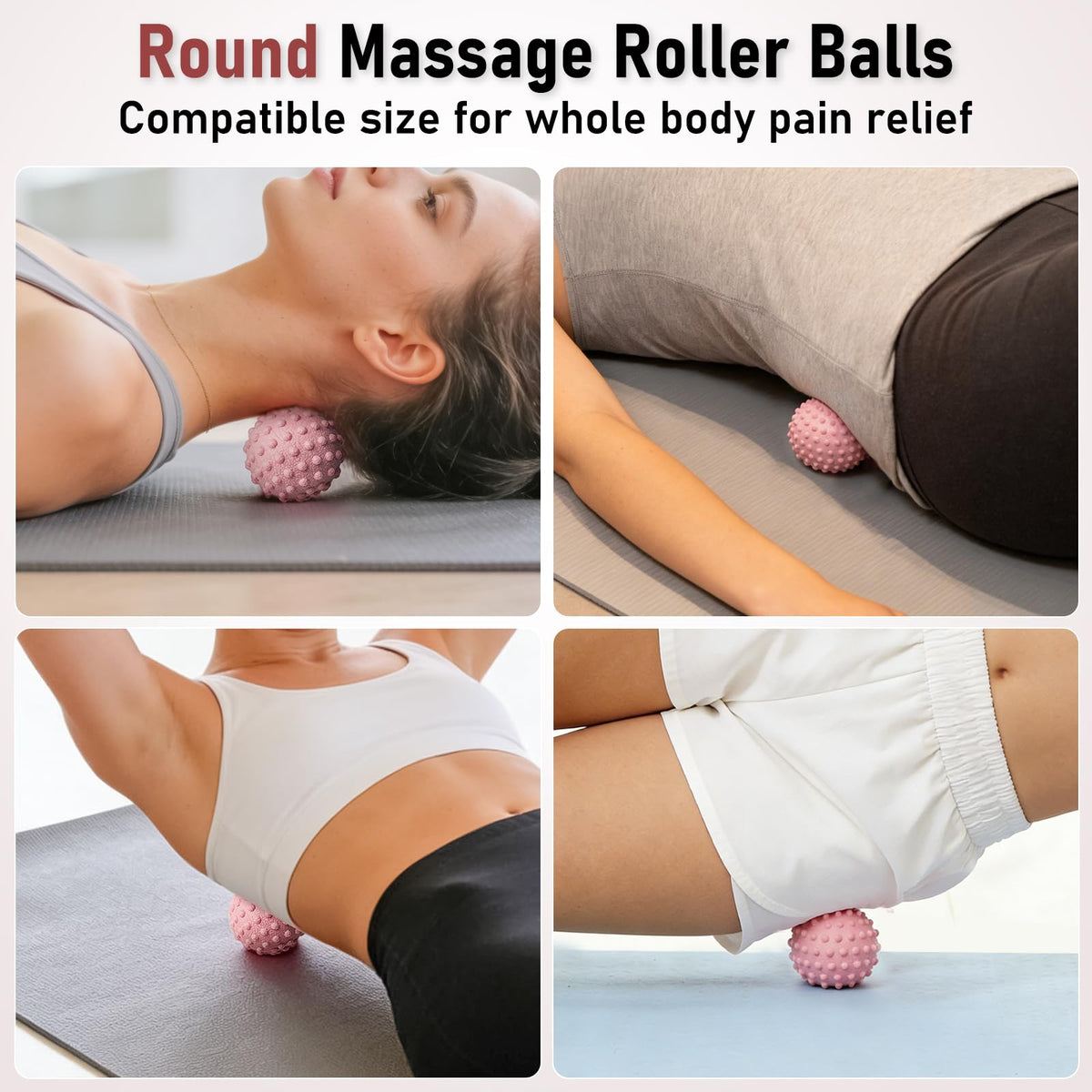 Foot Massage Mat & Foot Massage Balls (22.5x14.2" Pink)