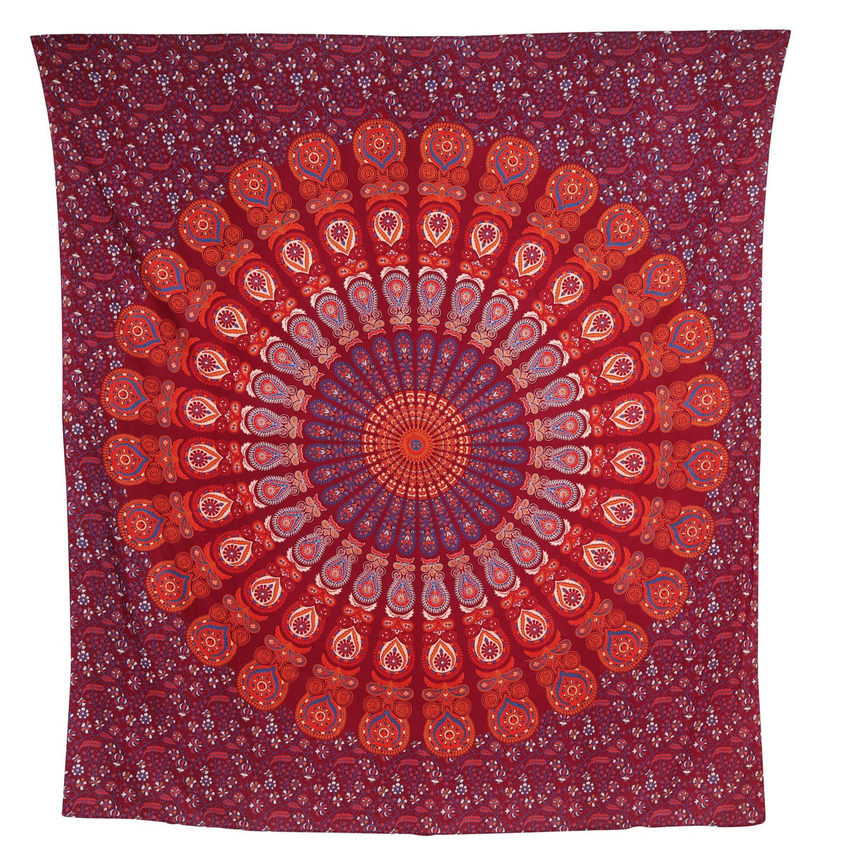 Organic Cotton (Blue Red / 104"L x 88"W)