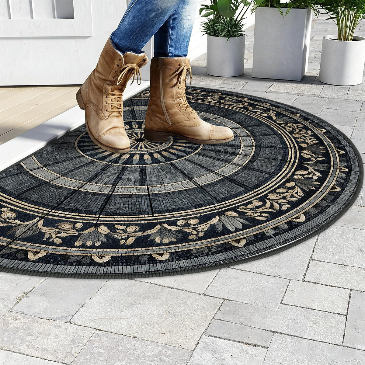 Semicircular Entrance Door Mat 24" x 36" (#31 / 2' x 3' (Semicircular))