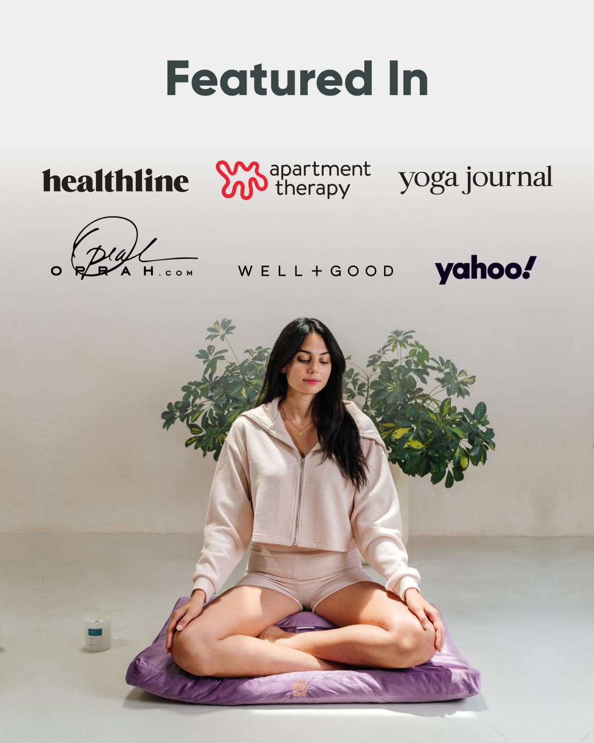 Velvet Zabuton Meditation Mat (Velvet - Violet)
