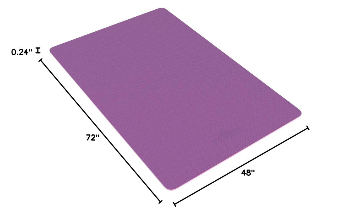 72''x48'' Large Yoga Mat (BLUE / 8mm)