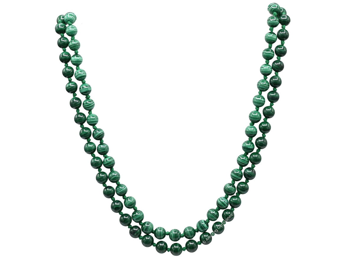 Malachite Mala Beads (Malachite (Original) / Knotted)