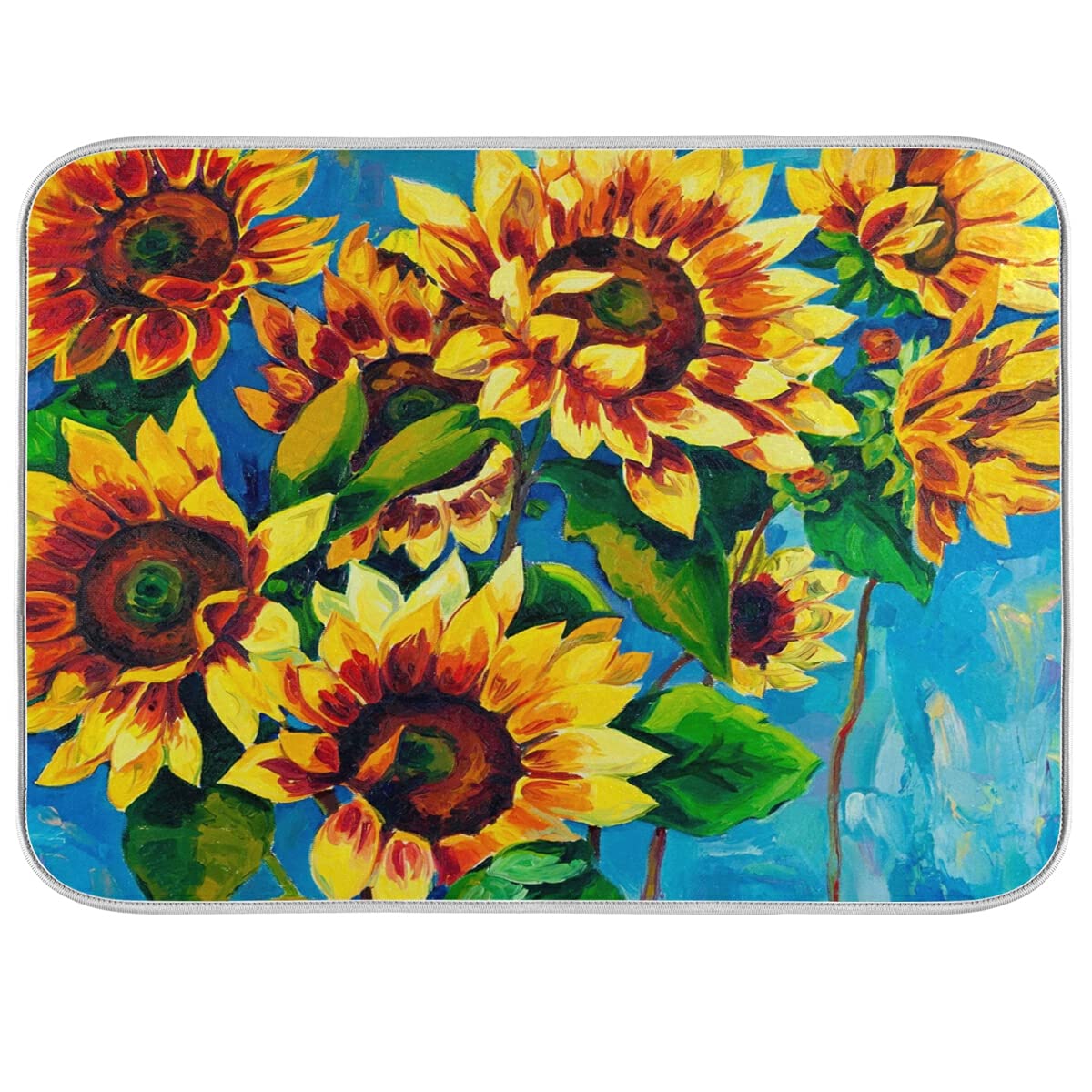 Super Absorbent Dish Drying Mat (Sunflower / 18" x 24")