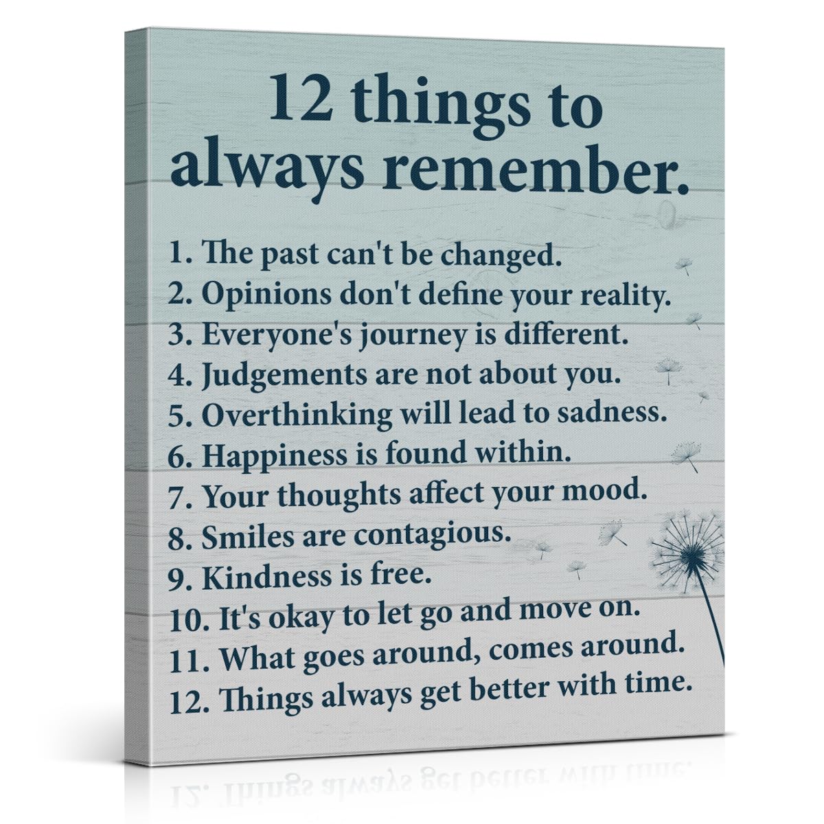 Inspirational Quote Wall Art 12 Things to Always Remember Poster Wall Decor (12 Things)