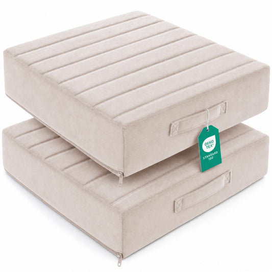 Floor Pillows Set of 2 (Ivory / 22 Inch (Pack of 2))