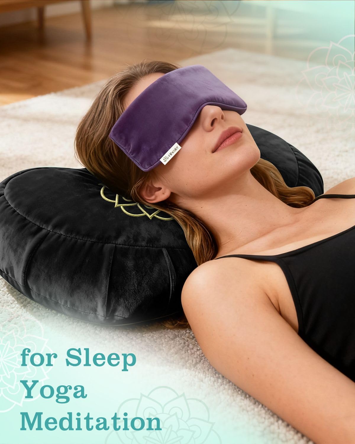 Premium Crescent Meditation Cushion (Black)