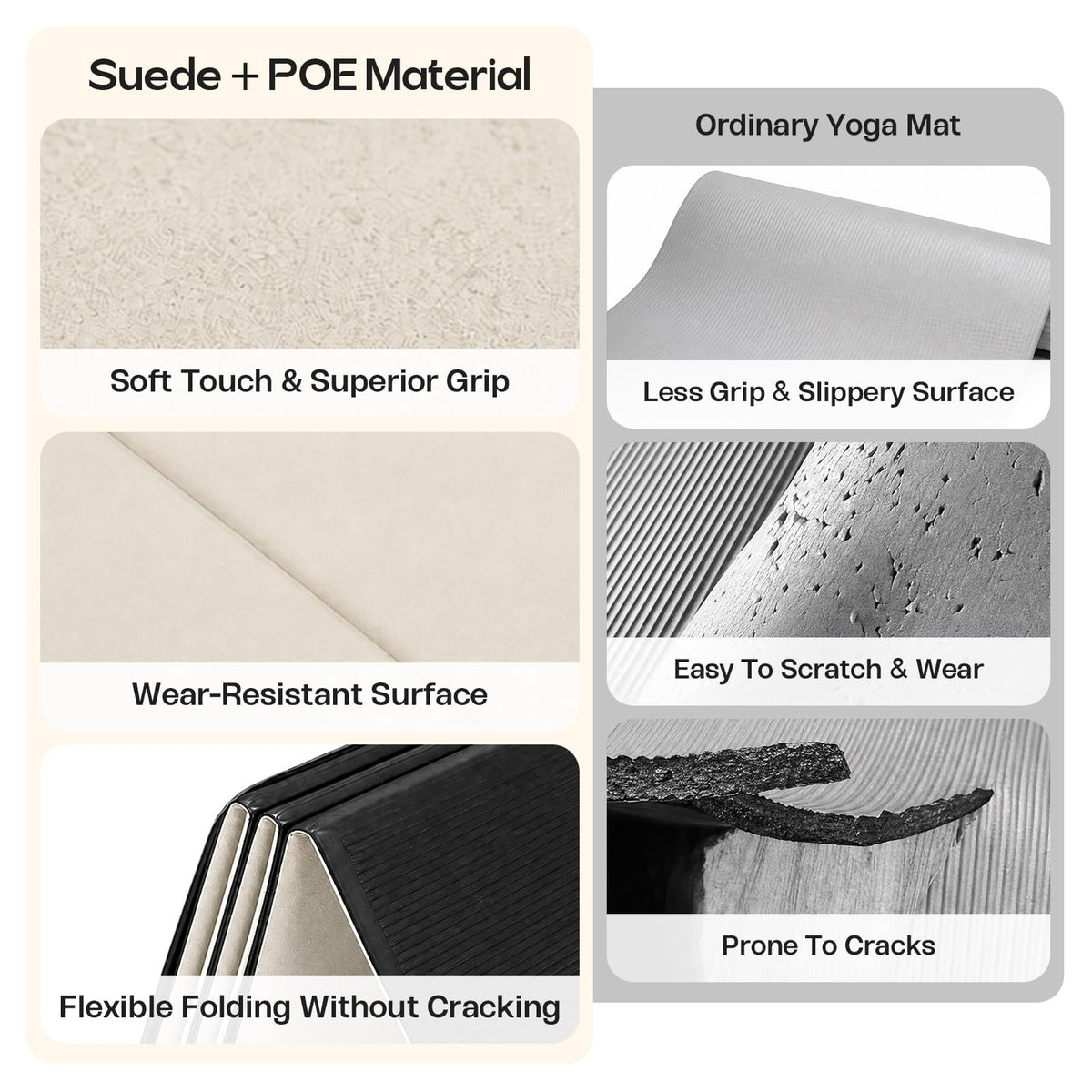 Foldable Yoga Mat (Beige)