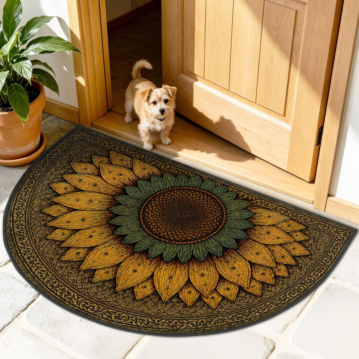 Semicircular Entrance Door Mat 24" x 36" (#59 / 2' x 3' (Semicircular))
