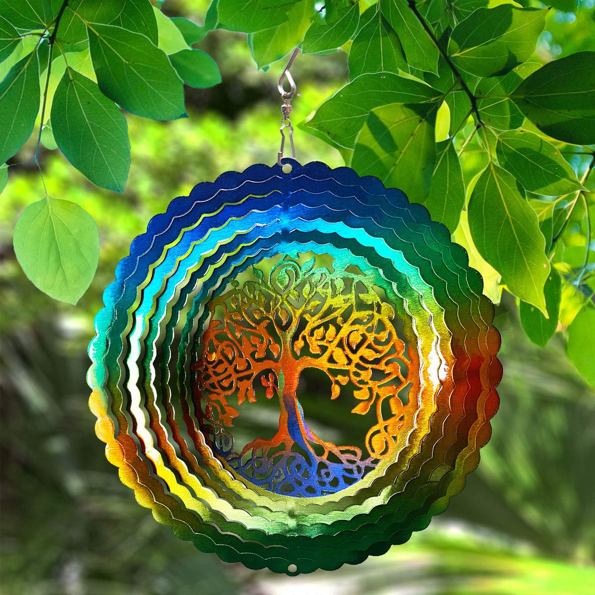 Stainless Steel Wind Spinner Worth Gift Indoor Outdoor Garden Decoration Crafts Ornaments (6inch / Mds02)