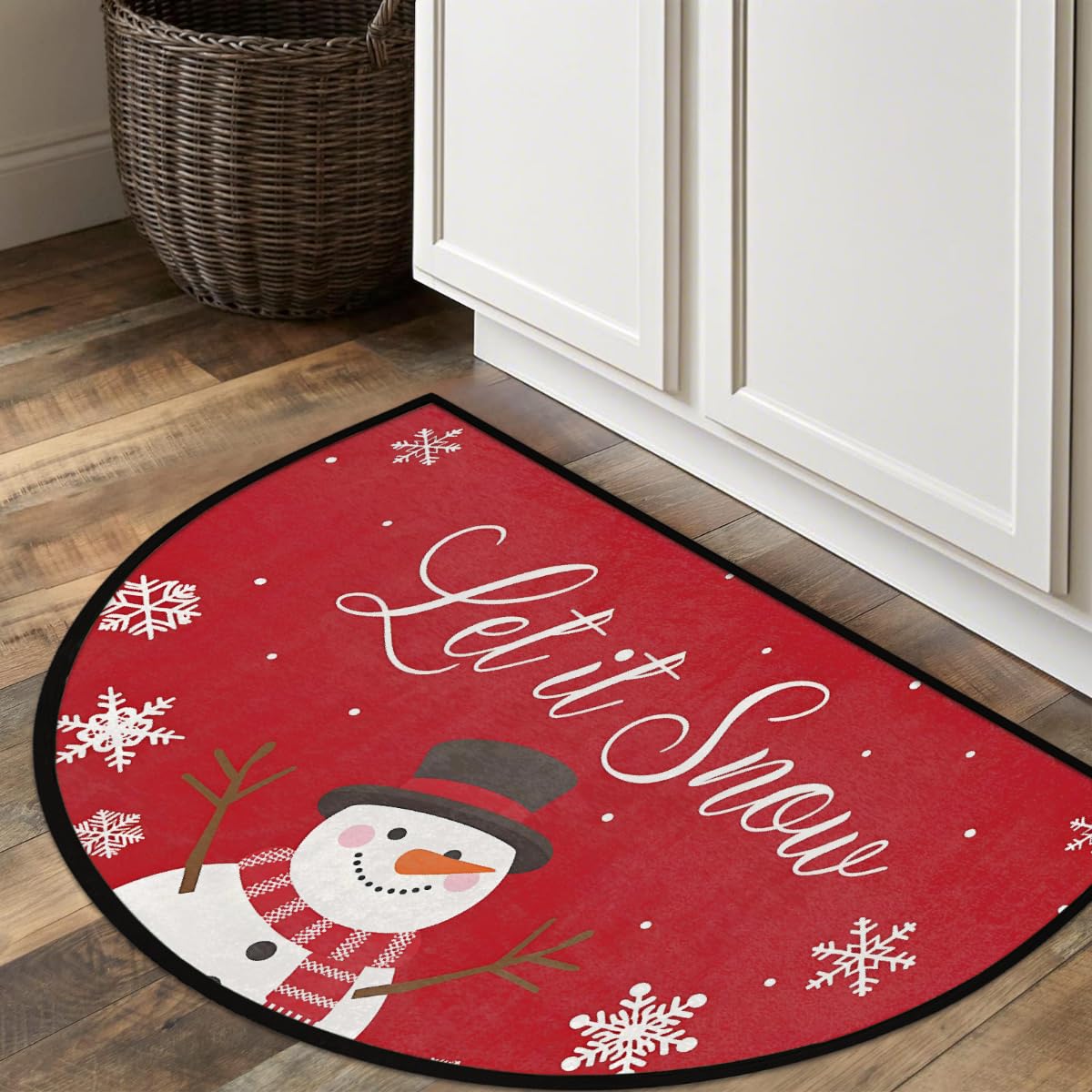 Christmas Half Round Door Mat Outdoor Welcome Entrance Doormat A1 (B-11 Christmas)