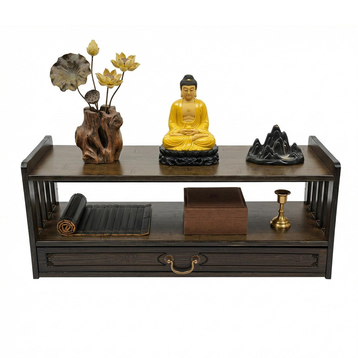 Altar Table with Drawer (Walnut Color / 27″ Wide)