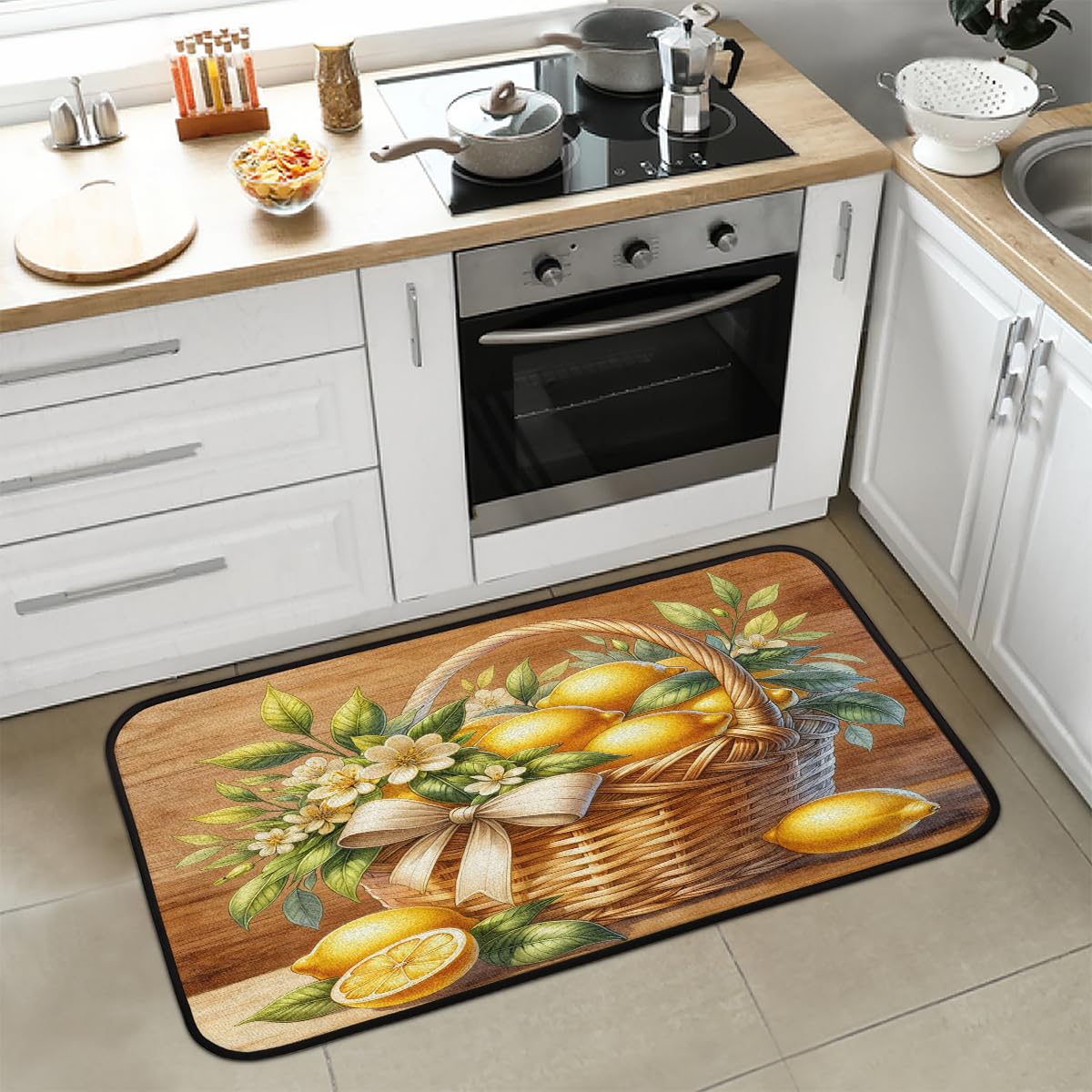 Lemon Kitchen Rugs Kitchen Mats Non Slip Floor Mat (Color 1)