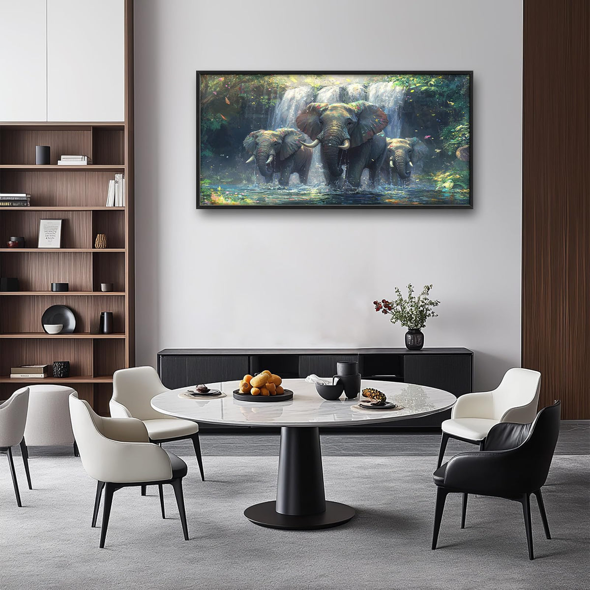 Large Elephant Wall Art for Living Room (elephant / 60"L x 30"W)