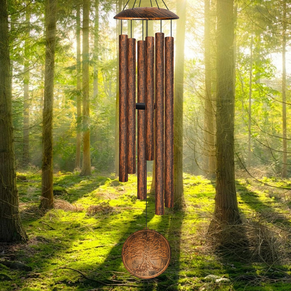 45" Large Wind Chimes for Outside (Vintage With Life Tree Wind Catcher / 45")