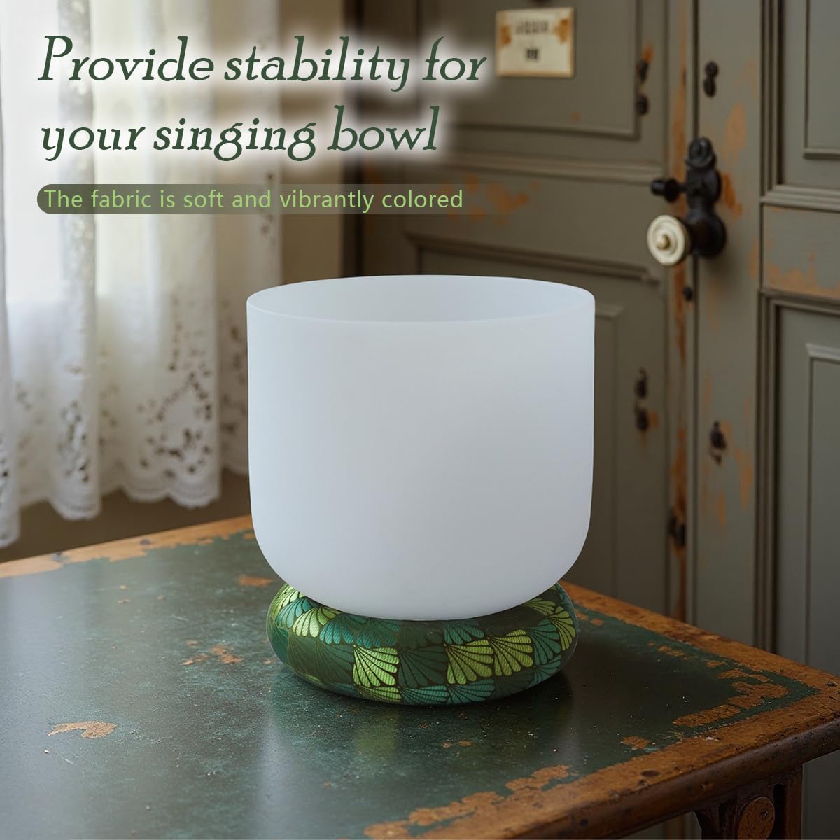 Singing Bowl Cushion for Crystal & Tibetan Singing Bowls (ForestGreen / 6.7 Inch)