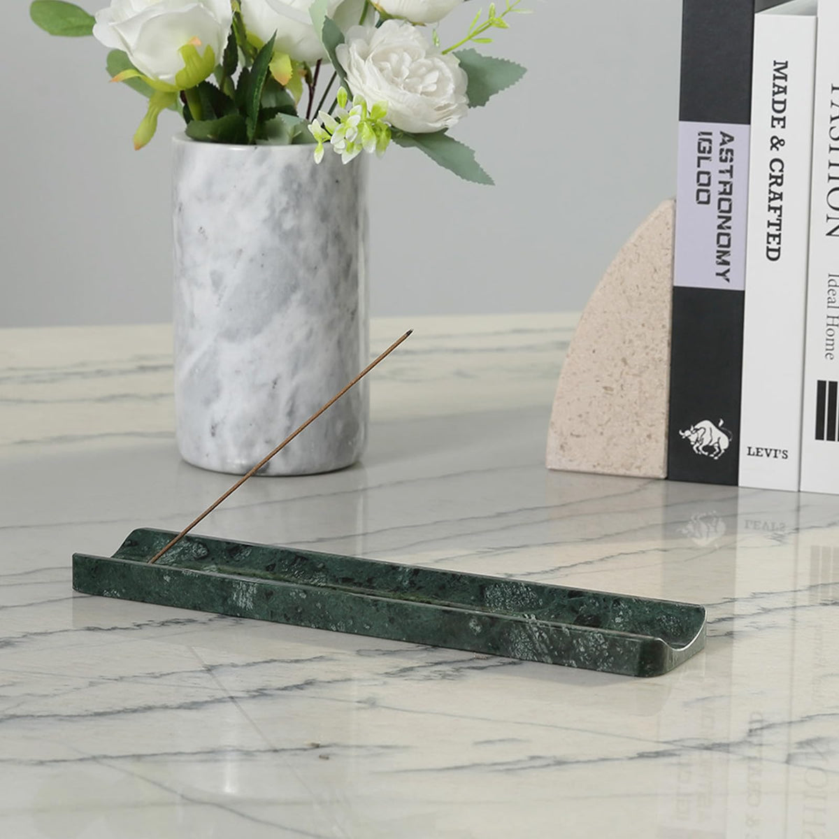 Marble Incense Holder (Green)
