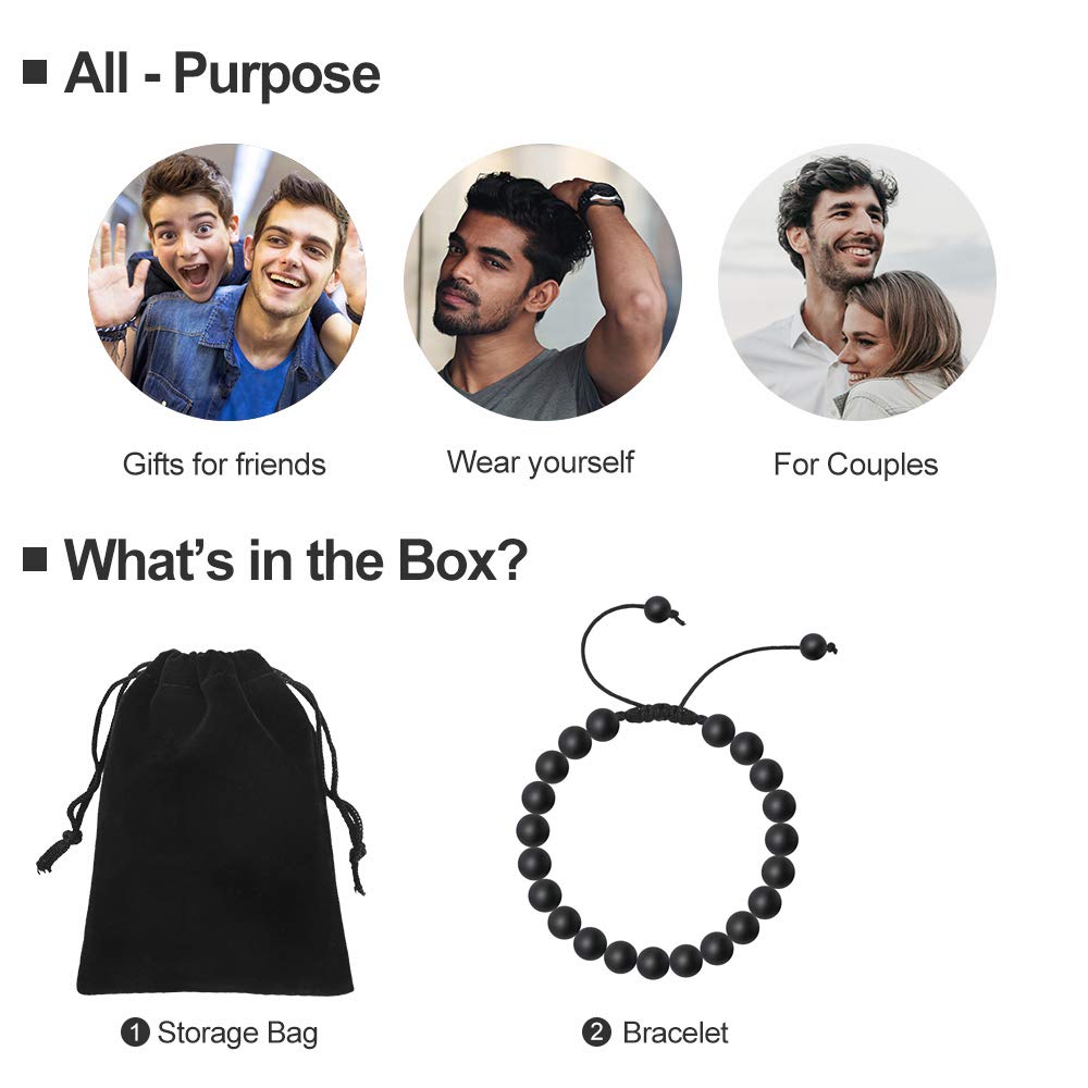 Unique Gifts for Men Bracelets (Matte Agate Bracelet)