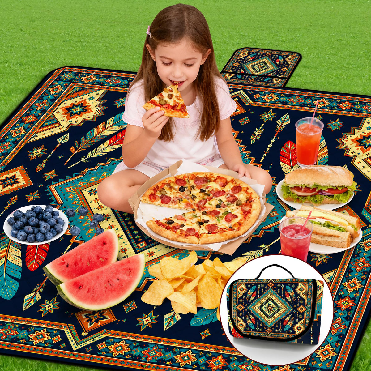 Extra Large Picnic Blanket Waterproof (Brown)