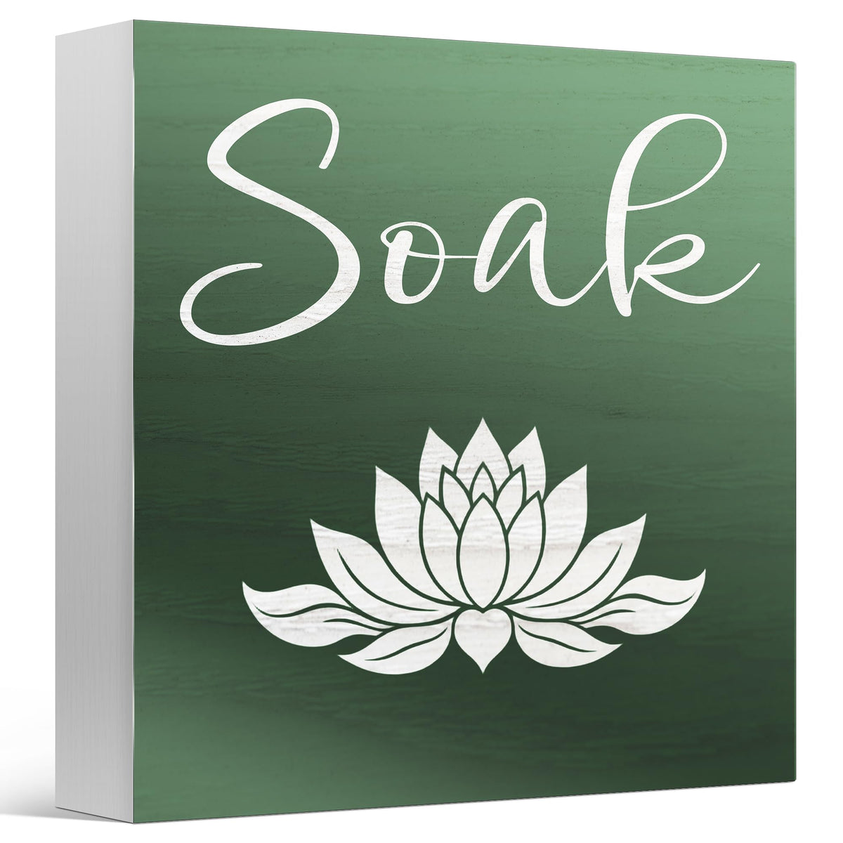 Lotus Flower Decor Box Sign for Bathroom Yoga Spa Room Beauty Salon (Pink)