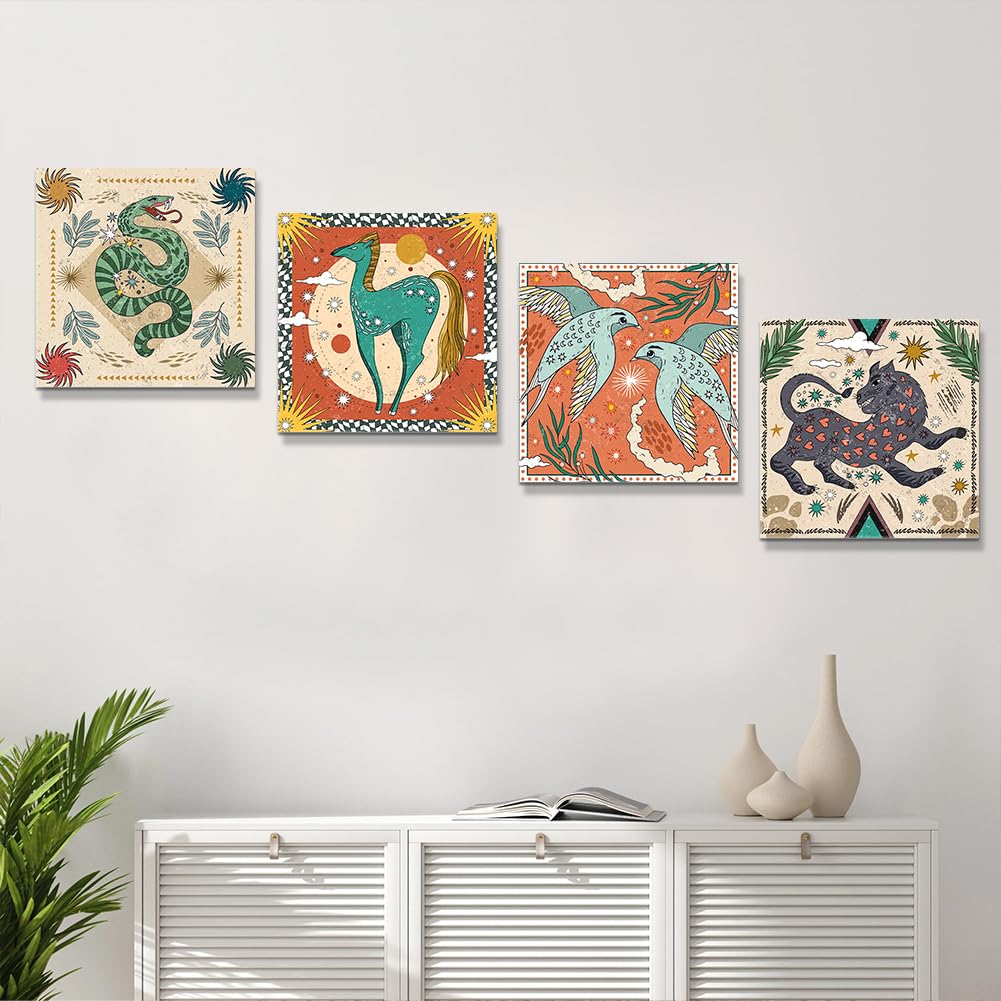 4 Pieces Wall Art Canvas Prints (MYTHOS)
