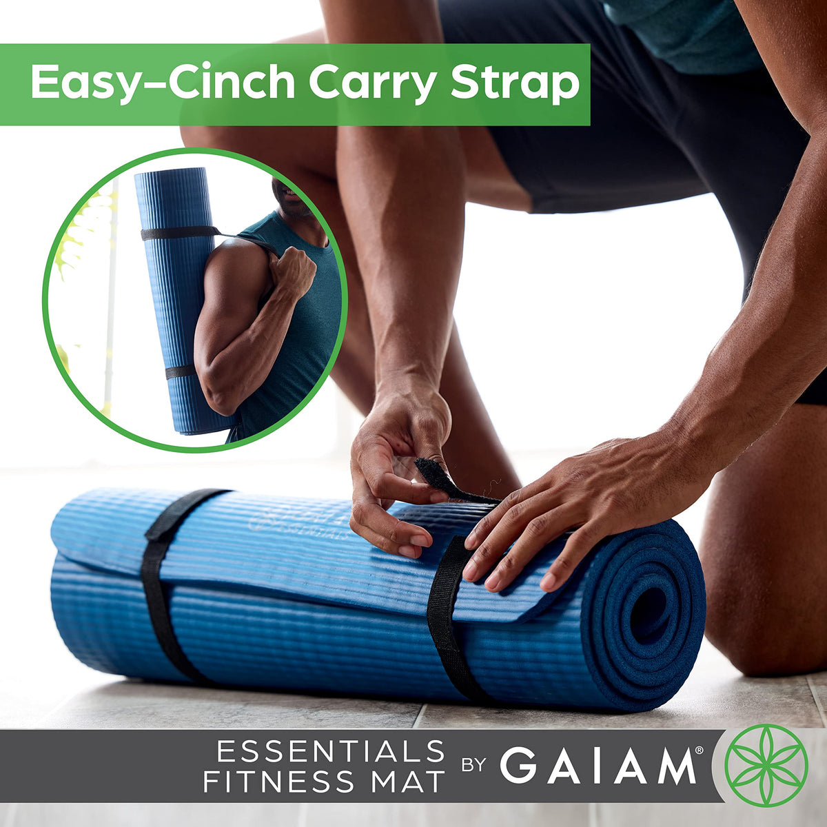Essentials Thick Yoga Mat with Easy (Red / 2/5" (10MM))