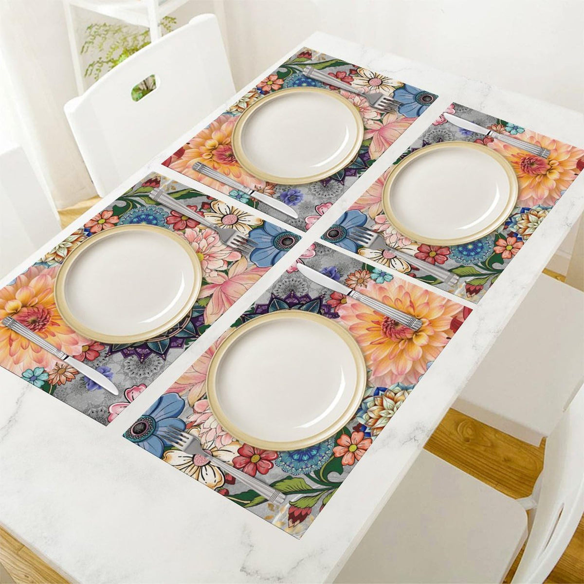 Boho Floral Placemat Set of 4 (Bohok-6 / 4pcs)