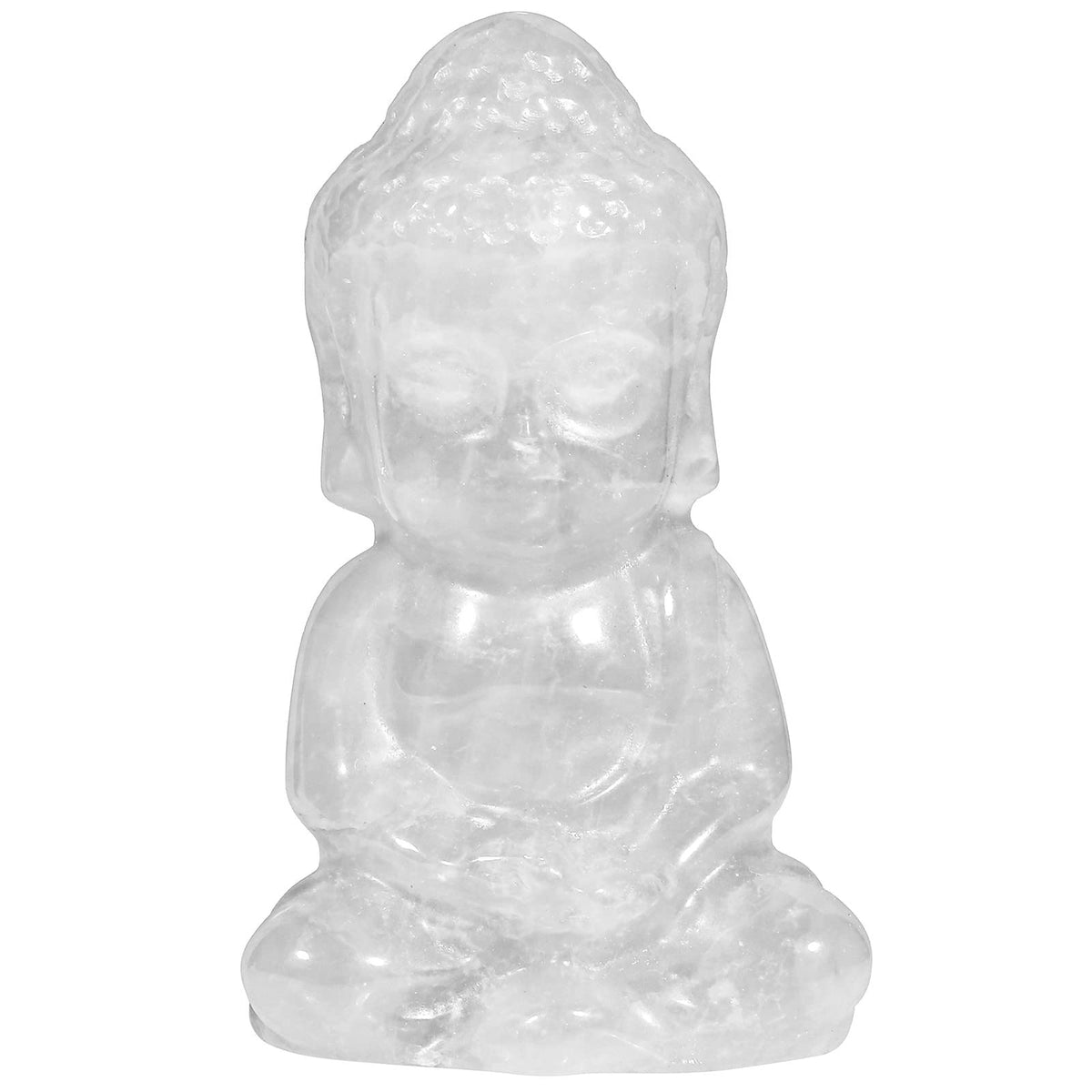 Handcarved Rock Quartz Sitting Baby Buddha Figurine
