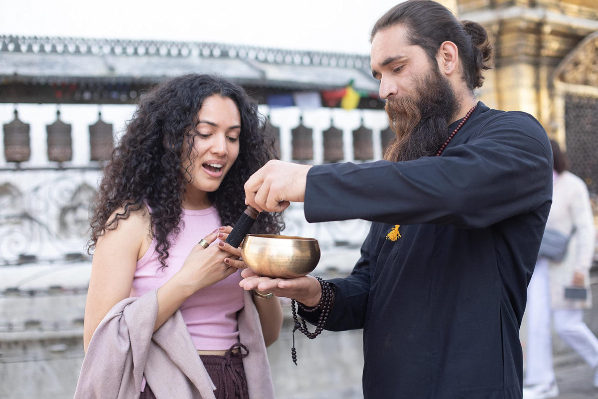 Tibetan Singing Bowl Set (Gold - 5 Inch)